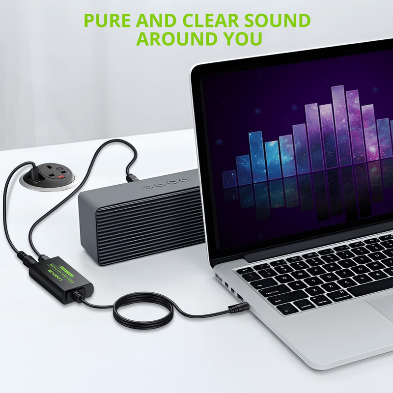 [Australia - AusPower] - LiNKFOR 3.5mm to SPDIF Converter Analog to Digital Audio Adapter for Enhanced Sound Toslink Optical Output 3.5mm to Optical with Optical Cable for TVs, Gaming Consoles, Computers, and projectors etc 