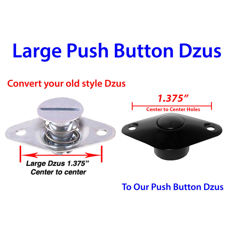 [Australia - AusPower] - Dzus Large Push Button Retro Quick Latch Release Black 1.375 Large-Dzus-Black 