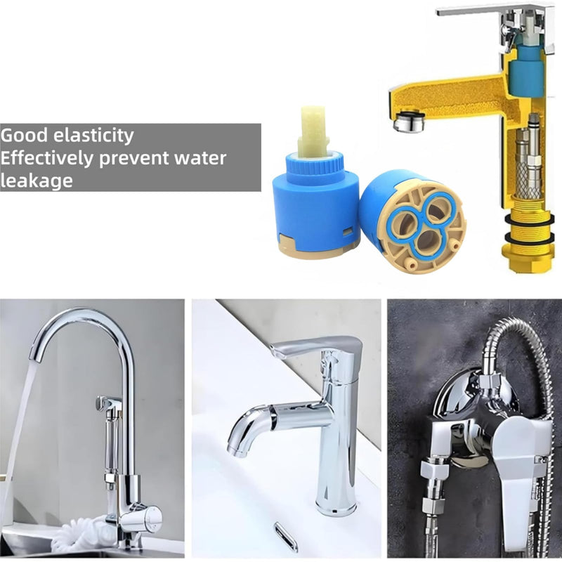 [Australia - AusPower] - Ceramic Cartridge 35 mm (1 Piece) – Replacement Part for Single Lever Kitchen Tap, Washbasin Tap, Shower Mixer Tap Blue (1 Piece) 
