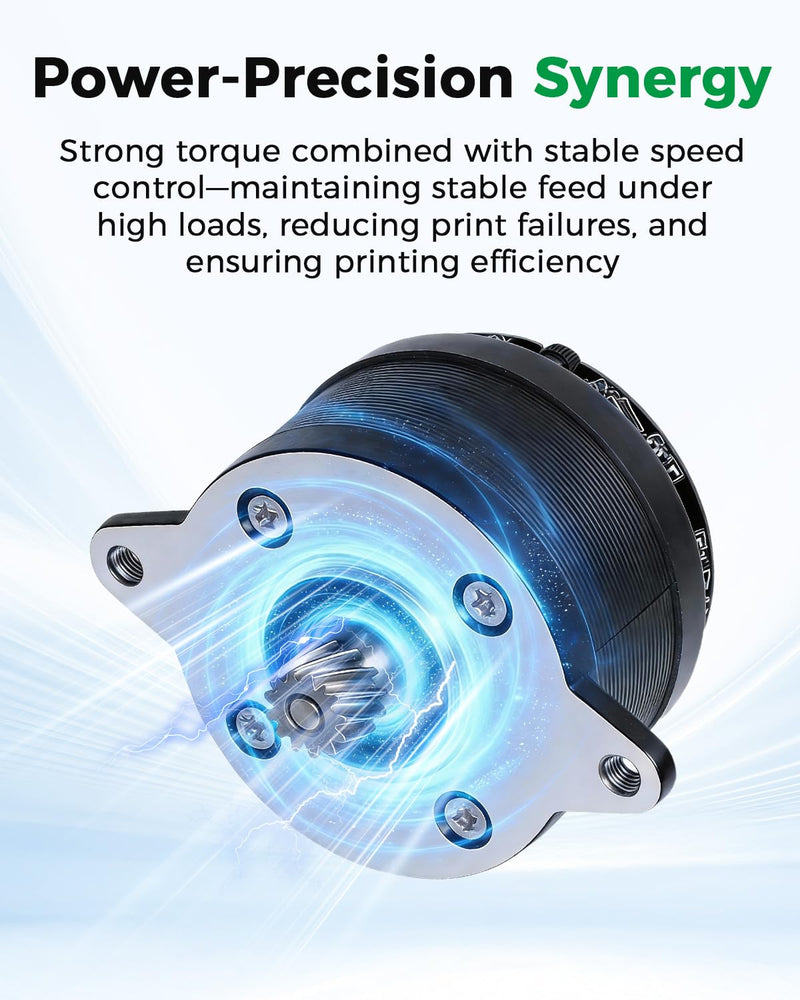 Creality Official K2 Plus Extruder Motor, K2 Circular Stepper Motor, K2 Pro E Axis Stepper Motor with 12 Teeth Round Shaft & Cable, Replacement Part for K2/K2 Pro/K2 Plus 3D Printers