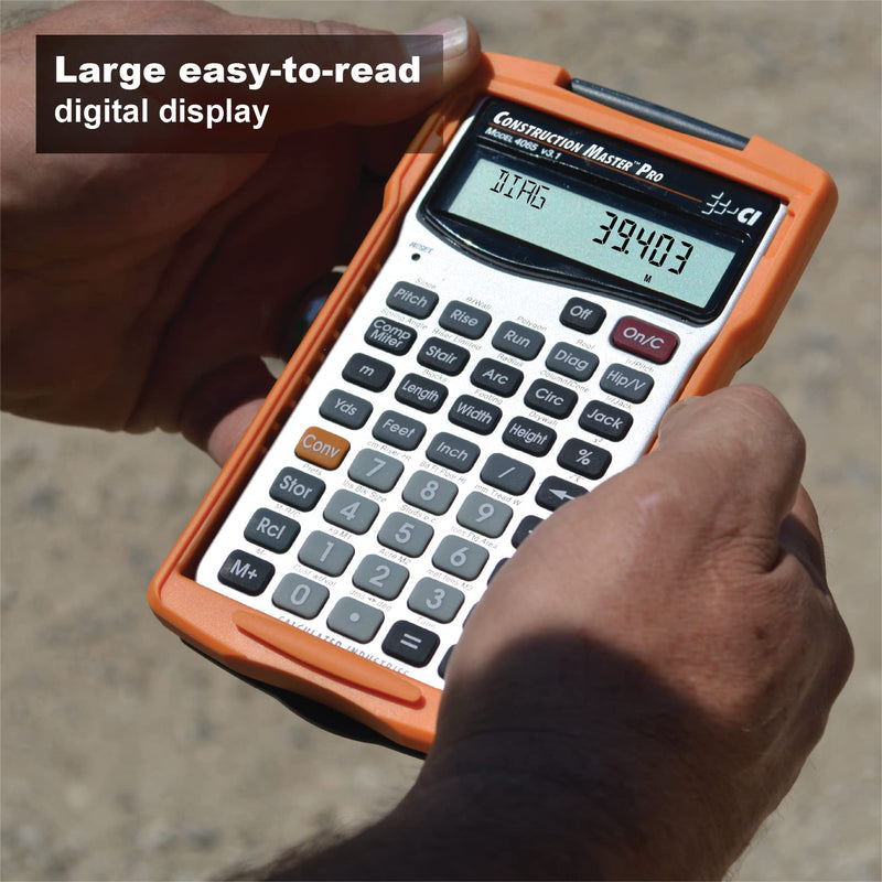 [Australia - AusPower] - Calculated Industries 4065 Construction Master Pro Advanced Construction Math Feet-inch-Fraction Calculator for Contractors, Estimators, Builders, Framers, Remodelers, Renovators and Carpenters Handheld 