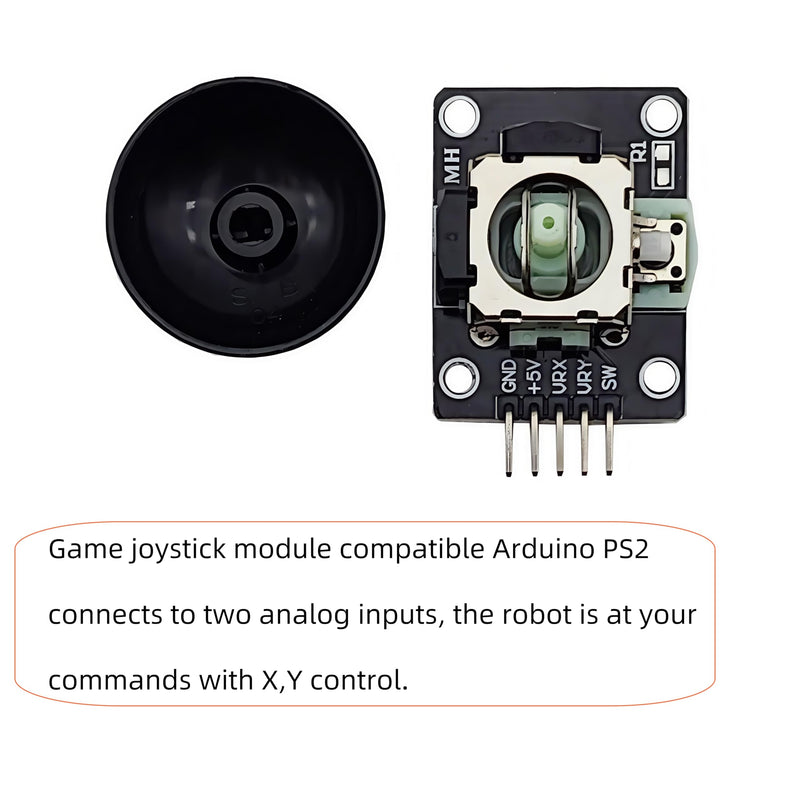 [Australia - AusPower] - 6PCS Dual-axis XY Joystick Sensor PS2 Game Controller Joystick Breakout Module Compatible with Arduino 