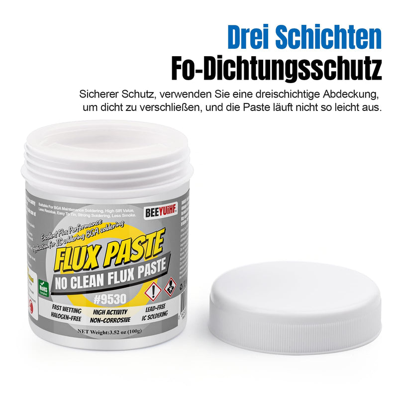 No Clean Soldering Paste Flux, BGA Soldering Flux Paste, Electronic Flux Pastes for BGA/IC/CPU/PCB/SMD Solder (5.15oz/146g)