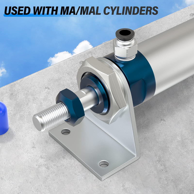 [Australia - AusPower] - TAILONZ PNEUMATIC Cylinder Connecting Rod Splint mounting Bracket 2PCS and nut 2PCS, MA/MAL Pneumatic Parts, Suitable for 20mm,25mm Cylinder Diameter LB tripod-20/25 