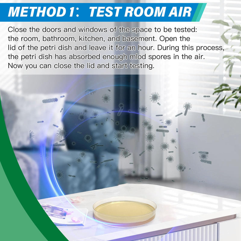 [Australia - AusPower] - Mold Test Kit for Home - 12 Simple Detection Tests,Test HVAC System,Home Surfaces,& Indoor Air Quality Testing Kits,DIY Mold Detector at Home,includes Detailed Mold Identification Guide,air tester 