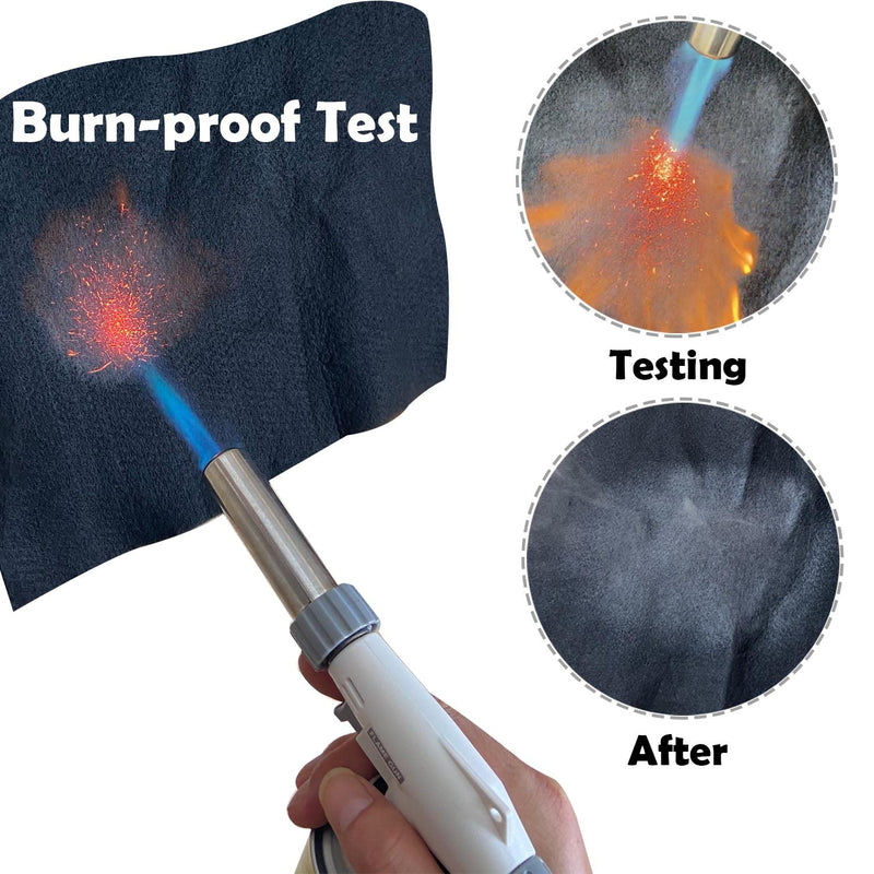 Welding Blanket, Heat Resistant 1800°F, 39x39 inches | Flame Retardant Fabric Carbon Felt, Heat Shield for Wood Stove Smoker Grill, Fireplace Floor Protector 1