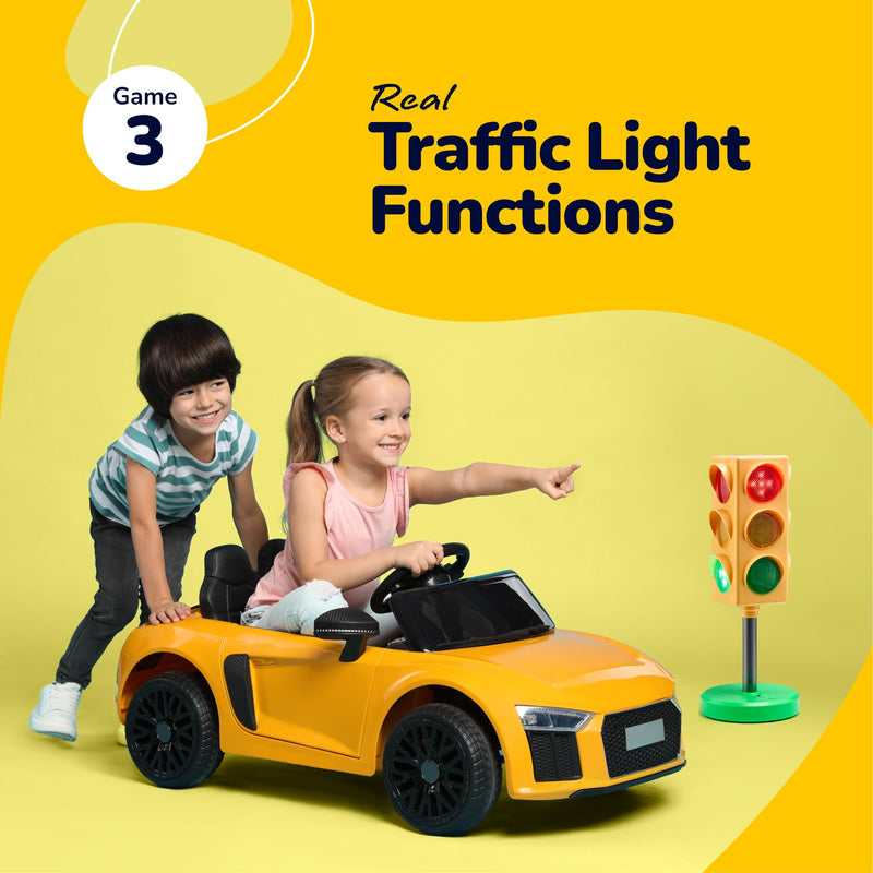 ArtCreativity Traffic Light - Teacher Classroom Must Haves Supplies, 8 Modes with Remote - Classroom Decor, Kindergarten Educational Lamp - Real Traffic Light Rotation Mode