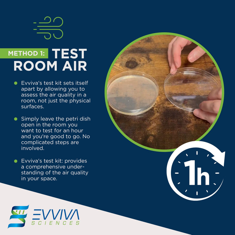 [Australia - AusPower] - Evviva Sciences Mold Test Kit for Home - 10 Simple Detection Tests w/Optional Lab Analysis, Test HVAC System, Home Surfaces, & Indoor Air Quality Testing Kit - Downloadable Identification Guide 