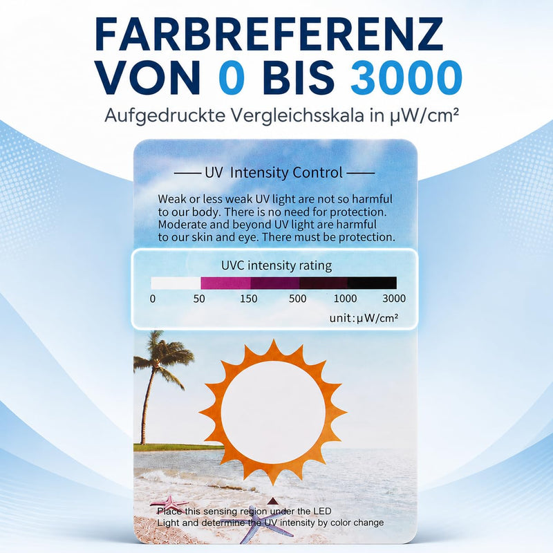 HEMOTON UV Measuring Device Terrarium Test Cards Made of PVC, Pack of 10 UV Test Cards for Outdoor Use with Versatile Use and Easy Transport for Reptile Glass Containers | 8.5 x 5.4 cm, As Shown, For Outdoor Activities, Lightweight and Portable