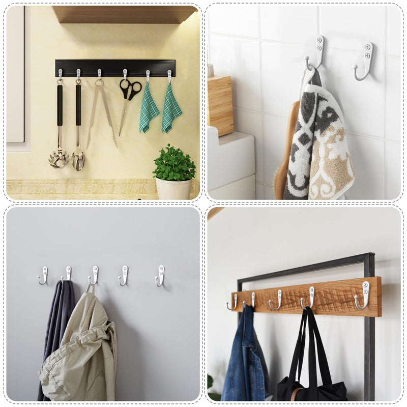 [Australia - AusPower] - 25PCS Wall hooks | hooks for hanging | wall hooks for hanging | coat hooks | hooks for hanging heavy duty | wall hangers with 50 Pieces Screws?White? 25PCS + White Hook 