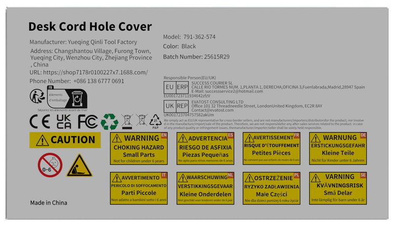 [Australia - AusPower] - Desk Grommet & Cable Grommet 2 Inch (10 Pack) - Black Desk Hole Cover with Hole Saw - Cable Management Kit for Office, TV Stand, Workstation - Hide Wires Behind Wall, Cable Pass Through (50mm) Grommet Black 2"(50mm) 