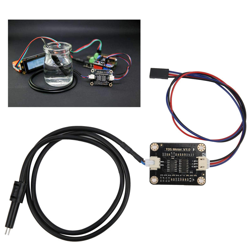 [Australia - AusPower] - Garosa Water Conductivity Sensor, Domestic Water Hydroponics Sensor with Waterproof Probe for Liquid Quality Monitoring Detection Tester Module Parts 
