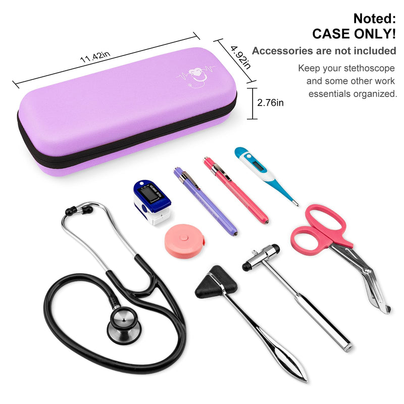 [Australia - AusPower] - Stethoscope Carrying Case and Nurse Scissors and Pen Light Set Trauma Shears Pen Lights for Nurses Bandage Scissors with Carabiner LED Penlight with Pupil Gauge Stainless Steel Medical Scissors 