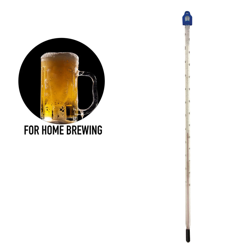 [Australia - AusPower] - Glass Thermometer -10 to +110 C&F 300mm Liquid in Glass Thermometer for Water and Liquids - Scientific Laboratory Grade Thermometer for Science Class Project Partial Immersion Thermometer 