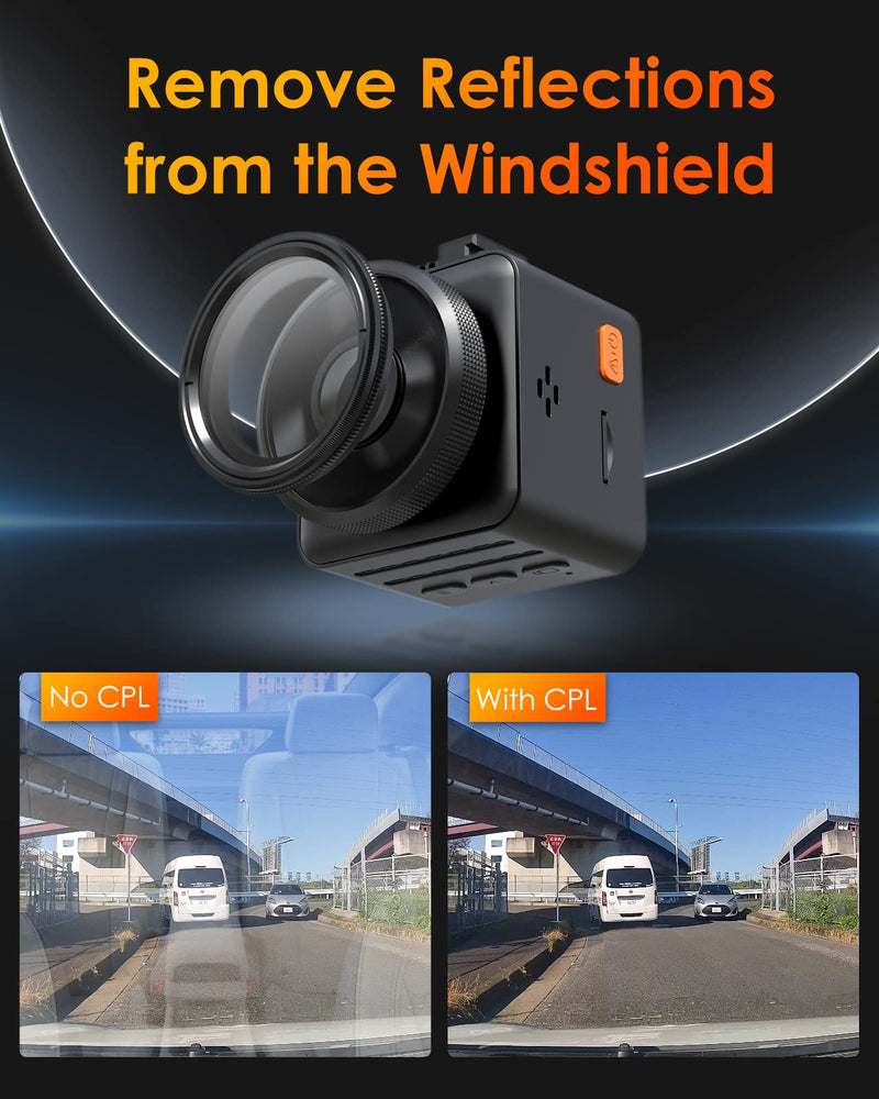 [Australia - AusPower] - Vantrue 40mm Ultra-Slim CPL Circular Polarizer Filter for Vantrue E1, E2, E3, E1 Lite, S1 Pro, N4 Pro N5 Dash Cam, Reduce Glare and Reflection, Enhance Contrast 