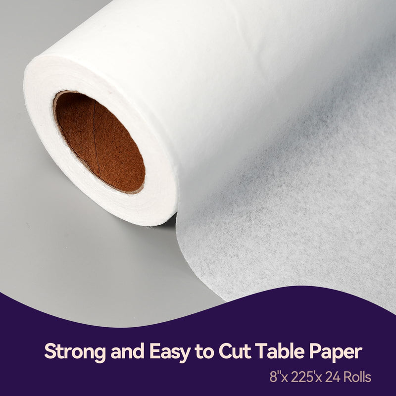 [Australia - AusPower] - Jointown Headrest Paper Rolls, 8.5" x 225'- 2 Rolls - Smooth Disposable Face Cradle Surface Paper Spool for Medical, Exam and Chiropractic Tables Smooth 2-Rolls 