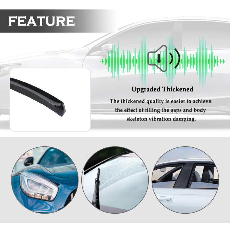 13FT Car Headlight Sealant Butyl Tape,Butyl Rubber Sealant Blocks Dust Water Noise,Universal Butyl Sealant Tape Car Accessories for Car Headlights Taillights Windshield Doors (13Ft x 9mm x 3mm) 13Ft x 9mm x 3mm