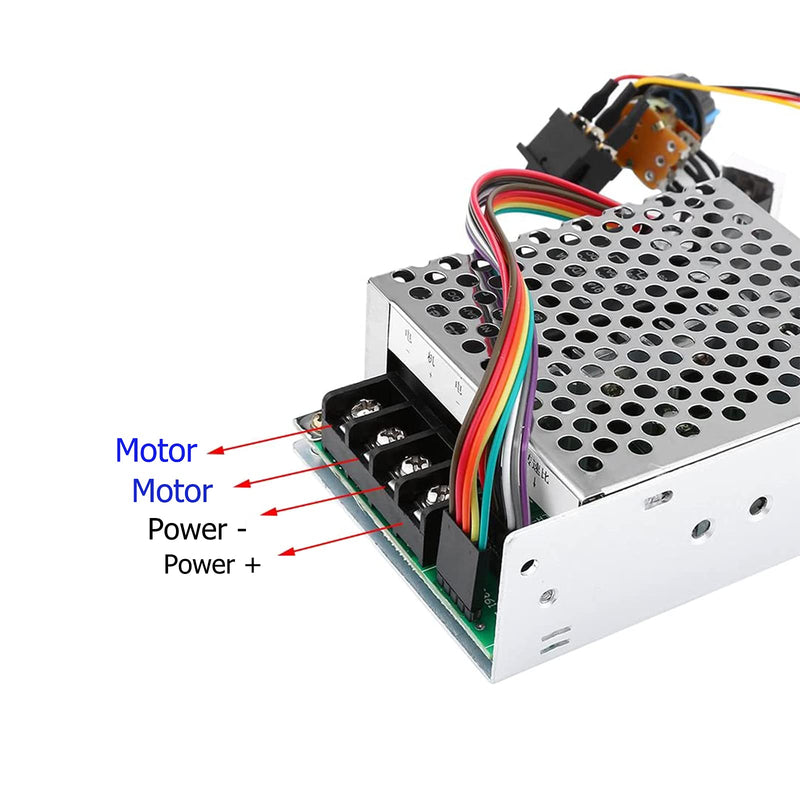 DC Motor Regulator PWM 10-55V 12V 24V 36V 48V 60A Stepless DC Motor Controller with Switching Function and LED Indicator (Pack of 1)