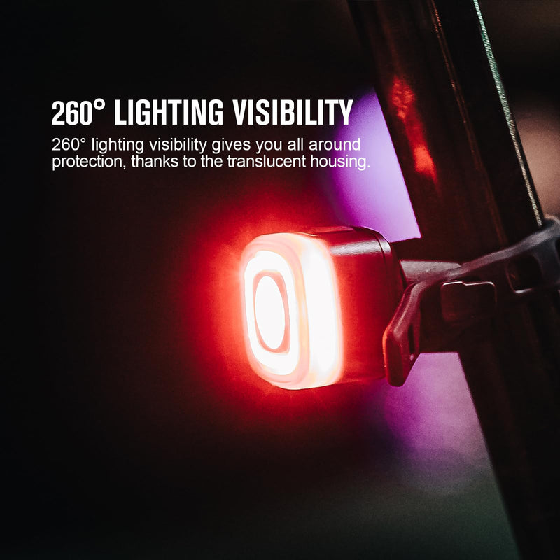 [Australia - AusPower] - OLIGHT RN 120 C Bike Lights, 120 Lumens Tail Light 260 Degree Visibility, 1500m Viewable Range, USB Rechargeable Bike Break Light, IPX6 Waterproof, Road and Urban Cyclists Type C 
