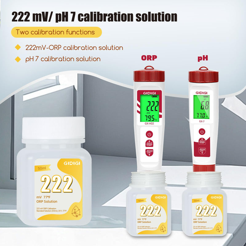 [Australia - AusPower] - pH ORP Meter Calibration Buffer Solution Kit, Includes pH 4.00, 7.00 and pH 10.01 Solution,ORP 222mV Calibration Solution pH ORP Calibration Buffer 
