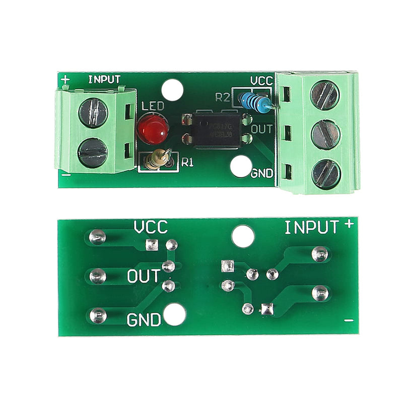 [Australia - AusPower] - 10Pcs 1 Channel Optocoupler Isolation Module 12V PC817 EL817 Photoelectric 1 Way Opto PNP NPN Signal Converter Rail Holder PLC Drive Motor Board 