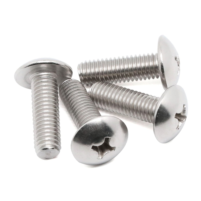 [Australia - AusPower] - 1/4-20 x 1/2" Truss Head Machine Screws, Full Thread, 304 Stainless Steel 18-8, Bright Finish, Machine Thread, 50 PCS 1/4"-20 x 1/2" 