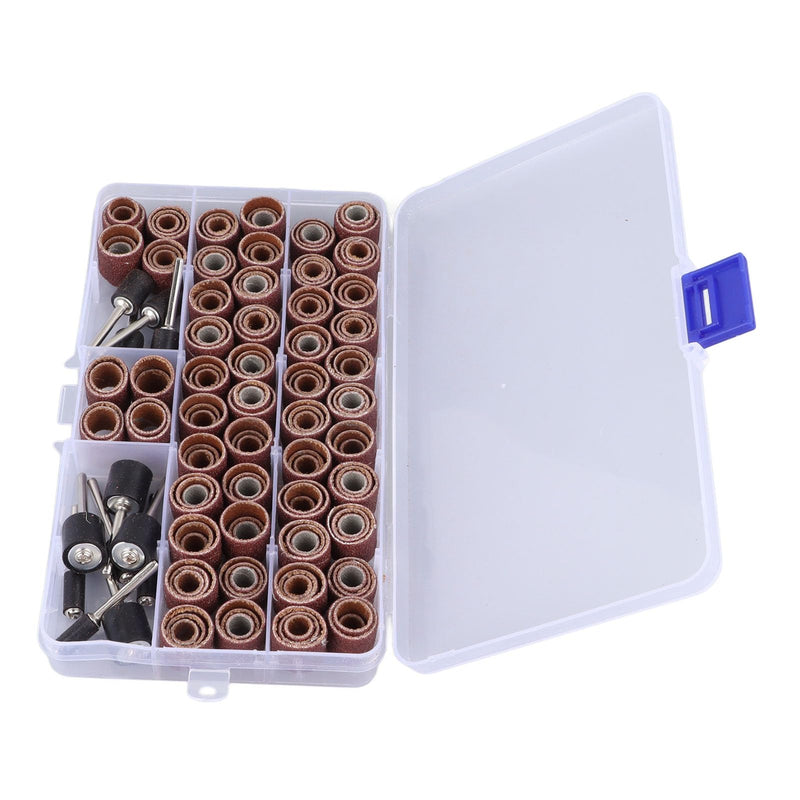[Australia - AusPower] - Mandrel Grinding Drum Set, 168 Pieces Sanding Drum Set, Sanding Belts, Mini Drum Sander Sleeves with 12 Mandrels, Sanding Drum Mandrel Set, Drum Grinder 