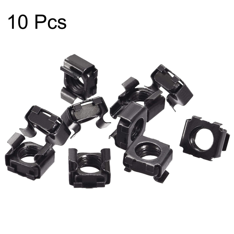 [Australia - AusPower] - uxcell Snap-in Cage Nuts - M10 x 1.5mm Carbon Steel Metric Nut for Server Shelve Cabinet 10pcs M10 x 1.5 10 