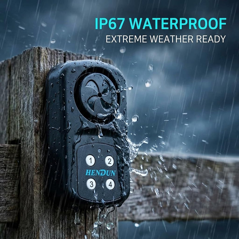HENDUN Pool Gate Alarm Outdoor Wireless with Remote, 140db Loud, Waterproof Door Alarm Sensor, Kids Safety, Weatherproof Garage Fence Entry Chime (2 Pack) 2 pack