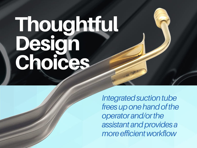 [Australia - AusPower] - Minnesota Cheek Retractor with Suction Gold Plated Surgical Dental Instruments ARTMAN Brand by Wise Linkers 