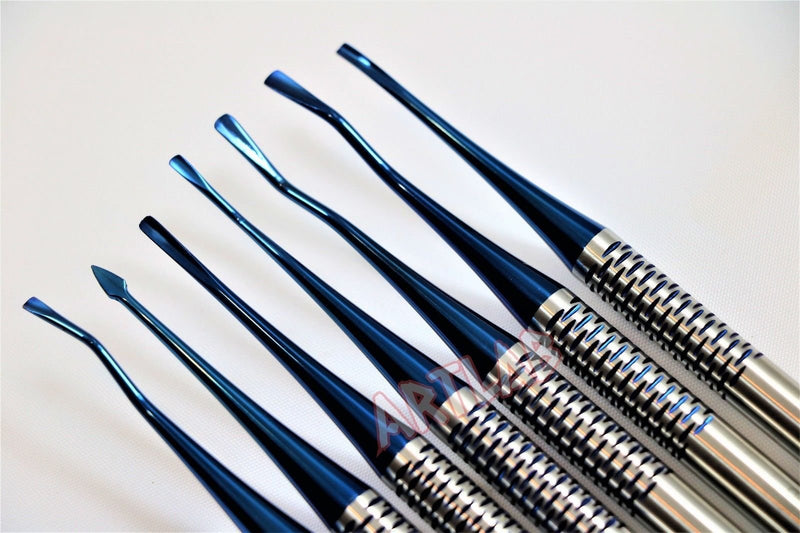 [Australia - AusPower] - 7 PC Precise German Premium Dental Elevator PROXIMATORS Orthodontic PDL Luxating Root Elevator Periotome Luxation for Tooth Extraction Extracting German 