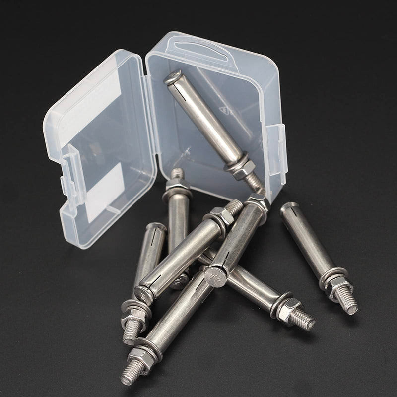 [Australia - AusPower] - 8 Pcs M8 x 80mm 304 Stainless Steel Hex Expansion Bolt, Incontesta Eyebolt Fastener Wall Concrete Brick Expansion Screw Closed Hook Anchor Bolt 1 8pcs M8X80 