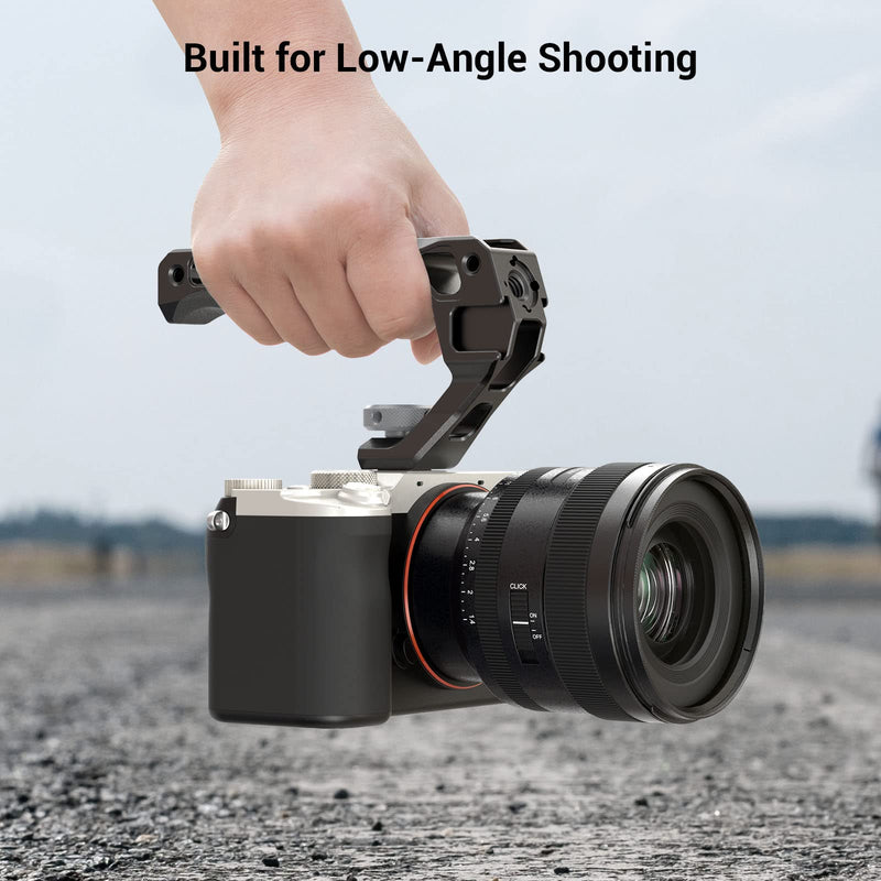 [Australia - AusPower] - SmallRig Lightweight Cold Shoe Top Handle, Grip for DSLR Camera Cage, Universal Top Handle with 5 Cold Shoe Adapters and Cold Shoe Base (Lite) - 3764 