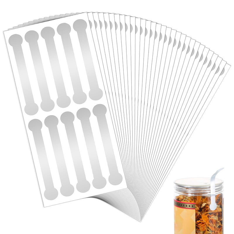 300 PCS Silver Tamper Evident Stickers Tamper Proof Tape Security Labels 0.5 X 2.9 Inch Bottle Sealing Tape for Food Packaging, Bottles, Envelopes