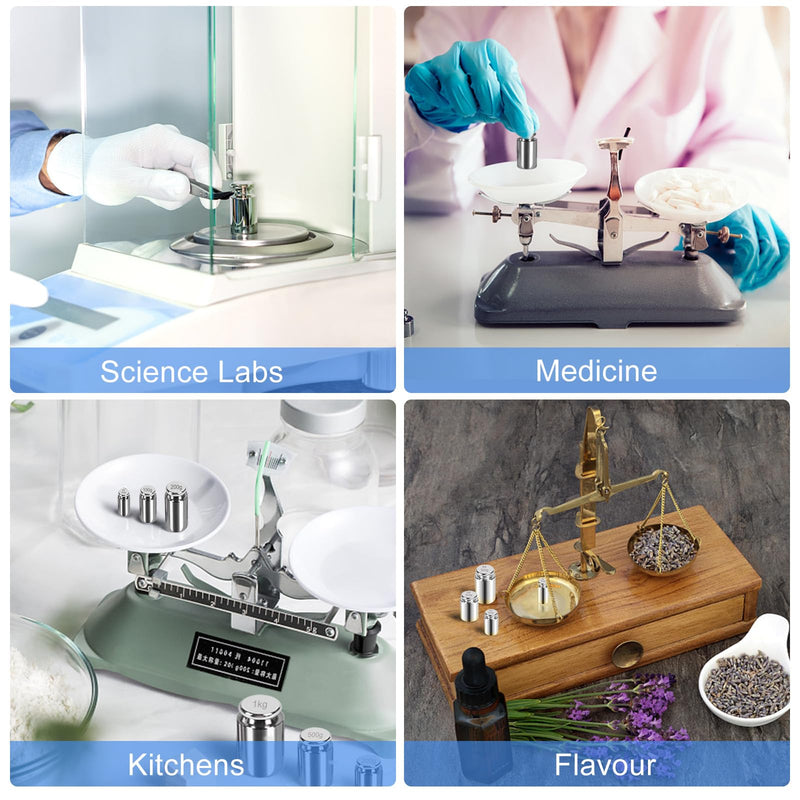 [Australia - AusPower] - QP Calibration Weights, 50 Gram Scale Weights, OIML Class M1 High Precision Stainless Steel Scale Balance Weights with Chrome Finish, Calibration Weights for Digital Scale, Kitchen Scale, Pocket Scale 50g 
