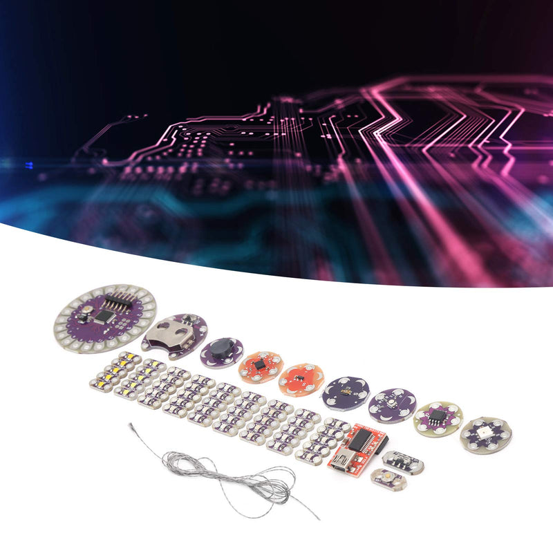 [Australia - AusPower] - Lilypad Kit Wearable Electronic LED and Sensor Kit Temperature Sensor with Cable,Electronic Components 