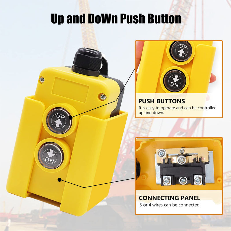 [Australia - AusPower] - Dump Trailer Remote Control Switch 12V DC Up Down Control Switch Single Double Acting Hydraulic Pump Power Supply Unit Remote Controller for Truck Lift Gate Cranes Wrecker 