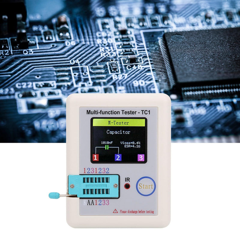[Australia - AusPower] - Multifunction Transistor Tester 3.5 Inch TFT Screen TC1 for Capacitor Diodes, Check Electronic Components, Default 