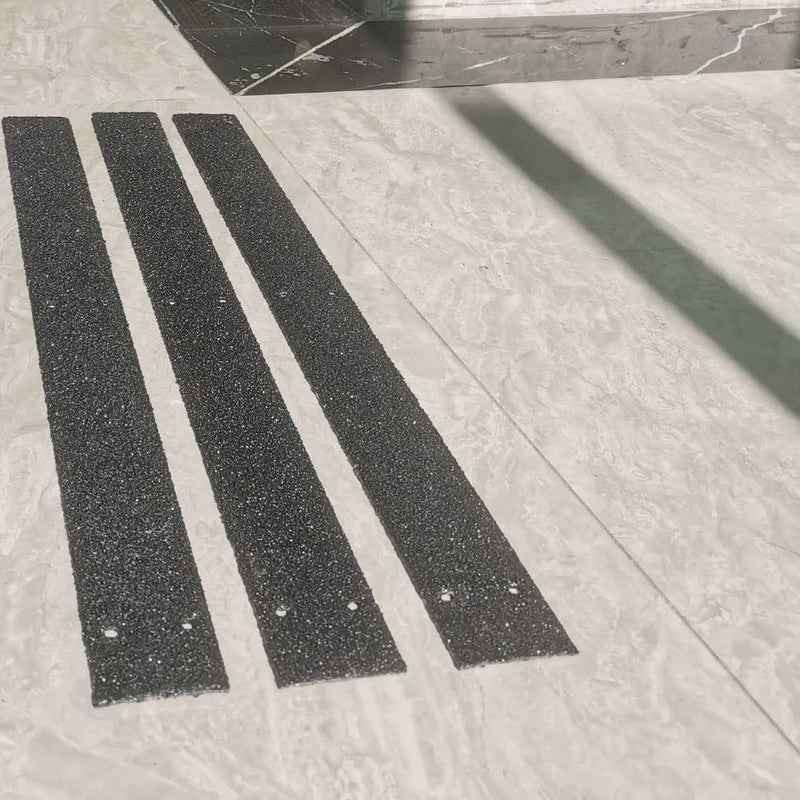 Anti Slip Grip Strips for Stairs, 2" x 24" Heavy Duty Non Slip Decking Strip, Aluminum Alloy Staircases & Floor Security Hardware Prevent Falls (3 Pack, with Screw)
