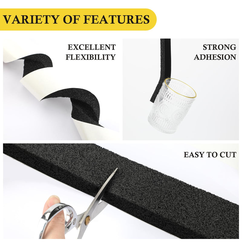 fowong Air Conditioner Window Seal 2 Inch X 1 Inch, Thick AC Weather Stripping High Resilience Foam Sealing Tape Adhesive AC Window Seal Kit 6.5ft Long (6.5ft x 2 Rolls, Black) 2in * 1in * 2rolls