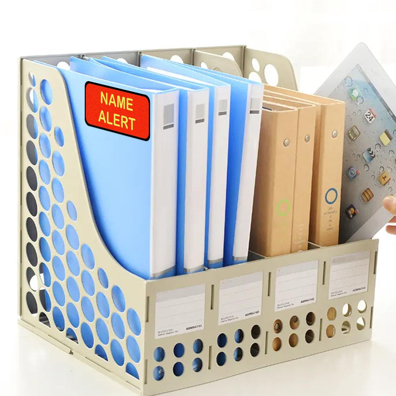 [Australia - AusPower] - 500Pcs Name Alert Medical Labels 1 x 2 Inch - Alert and Instruction Labels Medical Charts Patient Chart Labels,Red and Yellow (red) Red 