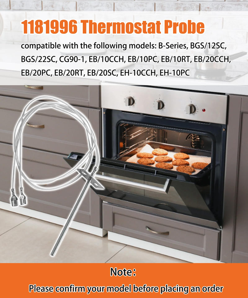[Australia - AusPower] - 1181996 Oven Thermostat Probe Compatible with B-Series,BGS/12SC,BGS/22SC,CG90-1,EB/10CCH,EB/10PC,EB/10RT,EB/20CCH,EB/20PC,EB/20RT,EB/20SC,EH-10CCH,EH-10PC etc 