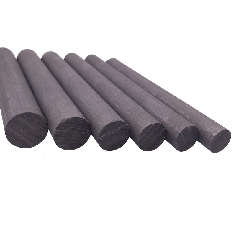 [Australia - AusPower] - CGjiogujio 6pcs Dia. 10mm-15mm L 100mm 99.99% Graphite Electrode Cylinder Rods Assortment Kit 