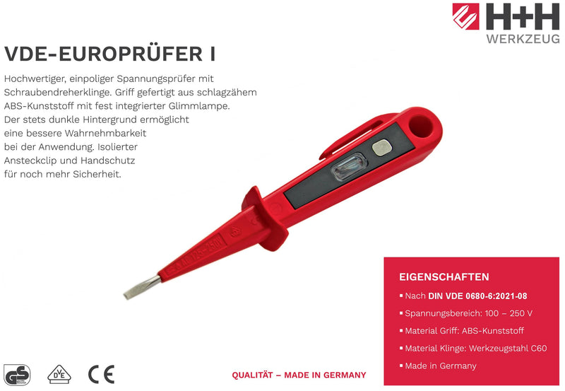 [Australia - AusPower] - H+H Voltage Tester Tool Set 2-20 cm 