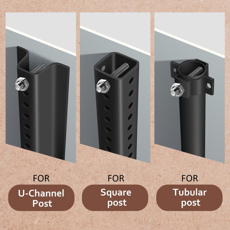 [Australia - AusPower] - 16 Pcs 304 Stainless Steel U Channel Sign Post Attachment Kit Sign Mounting Hardware Road Sign Hardware 2-3/4" and 1-1/2" Sign Post Mounting Bolts and Nuts for U Channel Post Accessories 16 
