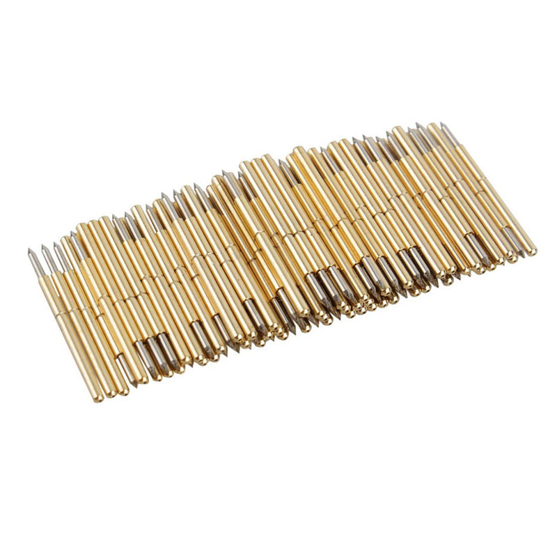 Pack of 100 P75-B1 Pogo Pins, Spring Contact, Pogo Pin Connector | PCB test probe, for testing PCB gold fingers, pads