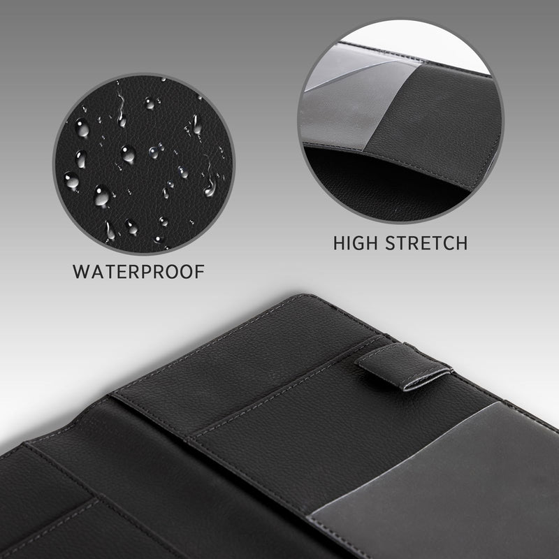 [Australia - AusPower] - CoBak Server Book - Leather Server Books for Waitress .Waitress Book Organizer with Clear Pockets,Money Pockets with Pen Holder Fit Server Apron *Classic-Black 