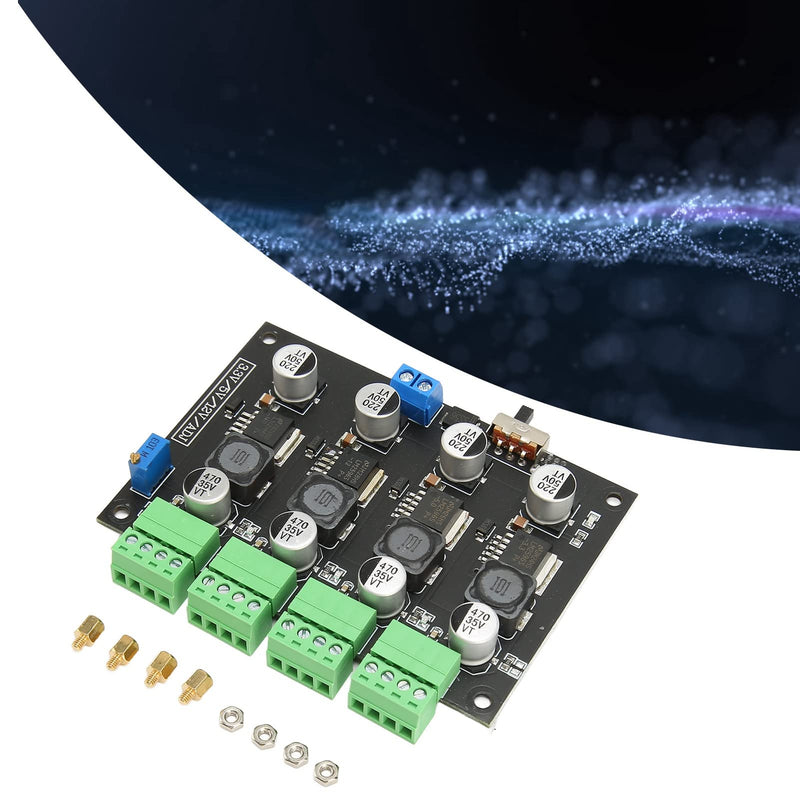 [Australia - AusPower] - Multi Channel Power Supply Module 3.3V 5V 12V ADJ Voltage Output Power Module 4 LM 2596 Instrument PCB Board 