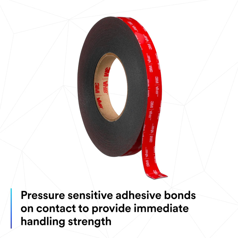 [Australia - AusPower] - 3M VHB Heavy Duty Mounting Tape 5952, 0.5" width x 5yd length (1 Roll) (4 Pack (1 Roll)) 1 Pack (1 Roll) 