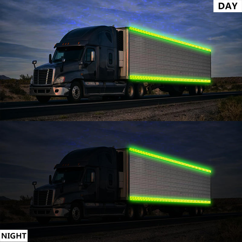 [Australia - AusPower] - Reflective Tape 2 Inch x 30 Feet DOT-C2 Shining Star Fade Resistant Green Reflective Tape Outdoor Waterproof Strong Adhesive Safety Warning Tape Reflector Conspicuity Tape for Trailer Trucks Bike 2IN x 30FT 